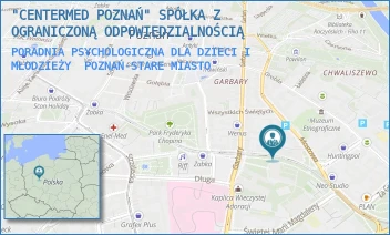 PORADNIA PSYCHOLOGICZNA DLA DZIECI I MŁODZIEŻY - "CENTERMED POZNAŃ" SPÓŁKA Z OGRANICZONĄ ODPOWIEDZIALNOŚCIĄ - MOSTOWA 23A/28,  POZNAŃ-STARE MIASTO