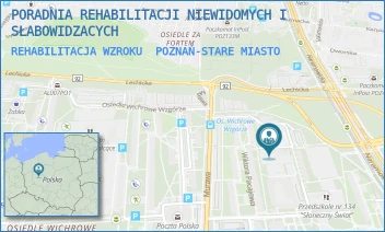 REHABILITACJA WZROKU - PORADNIA REHABILITACJI NIEWIDOMYCH I SŁABOWIDZACYCH - OS.KOSMONAUTÓW 110,  POZNAŃ-STARE MIASTO