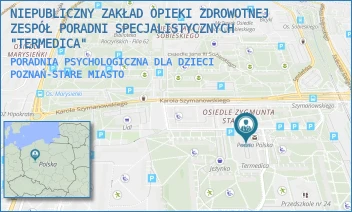 PORADNIA PSYCHOLOGICZNA DLA DZIECI - NIEPUBLICZNY ZAKŁAD OPIEKI ZDROWOTNEJ ZESPÓŁ PORADNI SPECJALISTYCZNYCH "TERMEDICA" - OS. BOLESŁAWA CHROBREGO 101,  POZNAŃ-STARE MIASTO