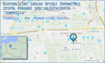 TERMEDICA - PRO - NIEPUBLICZNY ZAKŁAD OPIEKI ZDROWOTNEJ ZESPÓŁ PORADNI SPECJALISTYCZNYCH "TERMEDICA" - OS. BOLESŁAWA CHROBREGO 101,  POZNAŃ-STARE MIASTO