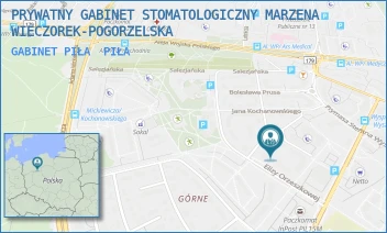 GABINET PIŁA - PRYWATNY GABINET STOMATOLOGICZNY MARZENA WIECZOREK-POGORZELSKA - ORZESZKOWEJ 14/C,  PIŁA