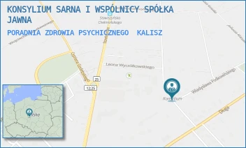 PORADNIA ZDROWIA PSYCHICZNEGO - KONSYLIUM SARNA I WSPÓLNICY SPÓŁKA JAWNA - WŁADYSŁAWA PODKOWIŃSKIEGO 2,  KALISZ