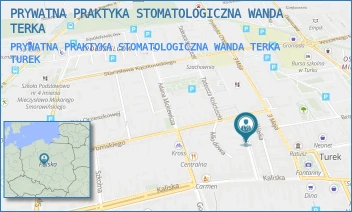 PRYWATNA PRAKTYKA STOMATOLOGICZNA WANDA TERKA - PRYWATNA PRAKTYKA STOMATOLOGICZNA WANDA TERKA - SZEROKA 16,  TUREK