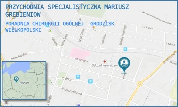 PORADNIA CHIRURGII OGÓLNEJ - PRZYCHODNIA SPECJALISTYCZNA MARIUSZ GREBIENIOW - POLNA 4,  GRODZISK WIELKOPOLSKI