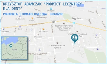 PORADNIA STOMATOLOGICZNA - KRZYSZTOF ADAMCZAK "PODMIOT LECZNICZY K.A DENT" - KOŚCIUSZKI 55F/1,  ROGOŹNO