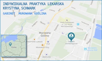 GABINET - INDYWIDUALNA PRAKTYKA LEKARSKA    KRYSTYNA SCHWARK - DWORCOWA 10,  MUROWANA GOŚLINA