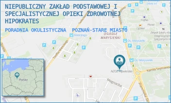 PORADNIA OKULISTYCZNA - NIEPUBLICZNY ZAKŁAD PODSTAWOWEJ I SPECJALISTYCZNEJ OPIEKI ZDROWOTNEJ HIPOKRATES - OS. MARYSIEŃKI 25,  POZNAŃ-STARE MIASTO