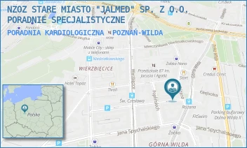 PORADNIA KARDIOLOGICZNA - NZOZ STARE MIASTO "JALMED" SP. Z O.O. PORADNIE SPECJALISTYCZNE - RÓŻANA 13/1,  POZNAŃ-WILDA