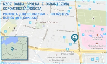 PORADNIA GINEKOLOGICZNO - POŁOŻNICZA - NZOZ BAKRA SPÓŁKA Z OGRANICZONĄ ODPOWIEDZIALNOŚCIĄ - BOLESŁAWA LIMANOWSKIEGO 25,  OSTRÓW WIELKOPOLSKI