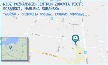 TARNOWO - CHIRURGIA OGÓLNA - NZOZ POZNAŃSKIE CENTRUM ZDROWIA PIOTR SOBAŃSKI, MARLENA SOBAŃSKA - SPORTOWA 1,  TARNOWO PODGÓRNE