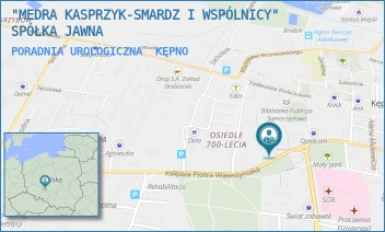 PORADNIA UROLOGICZNA - "MEDRA KASPRZYK-SMARDZ I WSPÓLNICY" SPÓŁKA JAWNA - KS.WAWRZYNIAKA 42,  KĘPNO