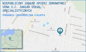 PORADNIA CHIRURGICZNA - NIEPUBLICZNY ZAKŁAD OPIEKI ZDROWOTNEJ VENA S.C. ZAKŁAD USŁUG SPECJALISTYCZNYCH - CHOPINA 2,  SŁUPCA