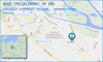 PORADNIA CHIRURGII URAZOWO - ORTOPEDYCZNEJ - NZOZ "POLIKLINIKA" SP ZOO - KWIATOWA 1,  KALISZ