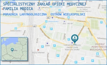 PORADNIA LARYNGOLOGICZNA - SPECJALISTYCZNY ZAKŁAD OPIEKI MEDYCZNEJ FAMILIA MEDICA - KOŚCIUSZKI 15,  OSTRÓW WIELKOPOLSKI
