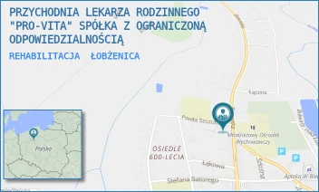 REHABILITACJA - PRZYCHODNIA LEKARZA RODZINNEGO "PRO-VITA" SPÓŁKA Z OGRANICZONĄ ODPOWIEDZIALNOŚCIĄ - ZŁOTOWSKA 11A,  ŁOBŻENICA