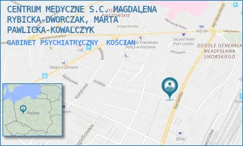 GABINET PSYCHIATRYCZNY - CENTRUM MEDYCZNE S.C. MAGDALENA RYBICKA-DWORCZAK, MARTA PAWLICKA-KOWALCZYK - NACŁAWSKA 15,  KOŚCIAN