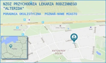 PORADNIA OKULISTYCZNA - NZOZ PRZYCHODNIA LEKARZA RODZINNEGO "ALTERIDA" - HALINY 14,  POZNAŃ-NOWE MIASTO