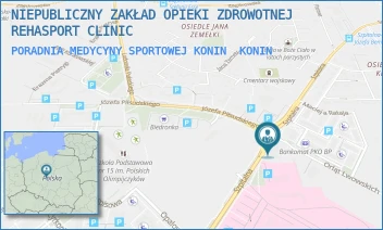 PORADNIA MEDYCYNY SPORTOWEJ KONIN - NIEPUBLICZNY ZAKŁAD OPIEKI ZDROWOTNEJ  REHASPORT CLINIC - SZPITALNA 43,  KONIN