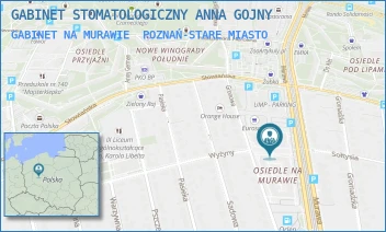 GABINET NA MURAWIE - GABINET STOMATOLOGICZNY ANNA GOJNY - OS. NA MURAWIE 5A/1,  POZNAŃ-STARE MIASTO