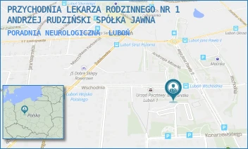PORADNIA NEUROLOGICZNA - PRZYCHODNIA LEKARZA RODZINNEGO NR 1 ANDRZEJ RUDZIŃSKI SPÓŁKA JAWNA - WSCHODNIA 24/36,  LUBOŃ