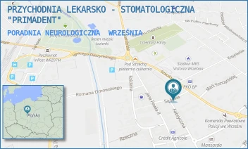 PORADNIA NEUROLOGICZNA - PRZYCHODNIA LEKARSKO - STOMATOLOGICZNA "PRIMADENT" - SĄDOWA 6,  WRZEŚNIA