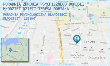 PORADNIA PSYCHOLOGICZNA DLA DZIECI I MŁODZIEŻY - PORADNIA ZDROWIA PSYCHICZNEGO DOROŚLI MŁODZIEŻ DZIECI TERESA DOBIAŁA - TYLNA 14,  LESZNO