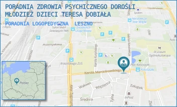 PORADNIA LOGOPEDYCZNA - PORADNIA ZDROWIA PSYCHICZNEGO DOROŚLI MŁODZIEŻ DZIECI TERESA DOBIAŁA - GABRIELA NARUTOWICZA 39,  LESZNO