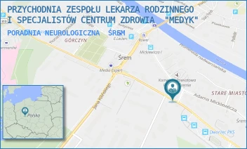 PORADNIA NEUROLOGICZNA - PRZYCHODNIA ZESPOŁU LEKARZA RODZINNEGO I SPECJALISTÓW CENTRUM ZDROWIA  "MEDYK" - POWSTAŃCÓW WIELKOPOLSKICH 5,  ŚREM