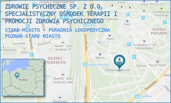 STARE MIASTO - PORADNIA LOGOPEDYCZNA - ZDROWIE PSYCHICZNE SP. Z O.O. SPECJALISTYCZNY OŚRODEK TERAPII I PROMOCJI ZDROWIA PSYCHICZNEGO - OS. PRZYJAŹNI 134,  POZNAŃ-STARE MIASTO