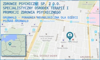 GRUNWALD - PORADNIA NEUROLOGICZNA DLA DZIECI - ZDROWIE PSYCHICZNE SP. Z O.O. SPECJALISTYCZNY OŚRODEK TERAPII I PROMOCJI ZDROWIA PSYCHICZNEGO - ŚWIT 47/49,  POZNAŃ-GRUNWALD