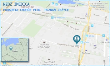PORADNIA CHORÓB PŁUC - NZOZ IMEDICA - KOŚCIELNA 33/U6,  POZNAŃ-JEŻYCE