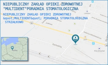 NIEPUBLICZNY ZAKŁAD OPIEKI ZDROWOTNEJ "MULTIDENT" PORADNIA STOMATOLOGICZNA - NIEPUBLICZNY ZAKŁAD OPIEKI ZDROWOTNEJ "MULTIDENT"PORADNIA STOMATOLOGICZNA - DWORCOWA 1,  STRZAŁKOWO