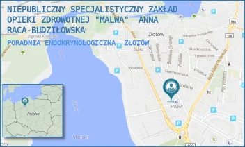 PORADNIA ENDOKRYNOLOGICZNA - NIEPUBLICZNY SPECJALISTYCZNY ZAKŁAD OPIEKI ZDROWOTNEJ "MALWA"  ANNA RACA-BUDZIŁOWSKA - SPCHRZOWA 42,  ZŁOTÓW