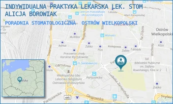 PORADNIA STOMATOLOGICZNA - INDYWIDUALNA PRAKTYKA LEKARSKA LEK. STOM ALICJA BOROWIAK - PARTYZANCKA 63-400/15,  OSTRÓW WIELKOPOLSKI