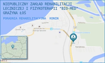 PORADNIA REHABILITACYJNA - NIEPUBLICZNY ZAKŁAD REHABILITACJI LECZNICZEJ I FIZYKOTERAPII "BIO-MED" GRAŻYNA ŁOŚ - PRZEMYSŁOWA 160,  KONIN