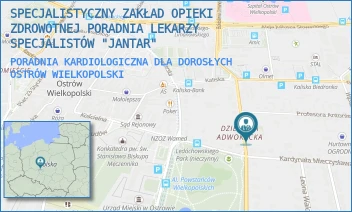 PORADNIA KARDIOLOGICZNA DLA DOROSŁYCH - SPECJALISTYCZNY ZAKŁAD OPIEKI ZDROWOTNEJ PORADNIA LEKARZY SPECJALISTÓW "JANTAR" - PIŁSUDSKIEGO 7A,  OSTRÓW WIELKOPOLSKI
