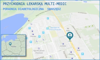 PORADNIA DIABETOLOGICZNA - PRZYCHODNIA LEKARSKA MULTI-MEDIC - CIESZKOWSKIEGO 100/102,  SWARZĘDZ
