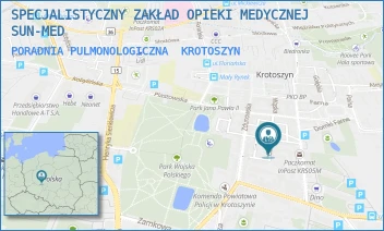 PORADNIA PULMONOLOGICZNA - SPECJALISTYCZNY ZAKŁAD OPIEKI MEDYCZNEJ SUN-MED - GARNCARSKA 9,  KROTOSZYN