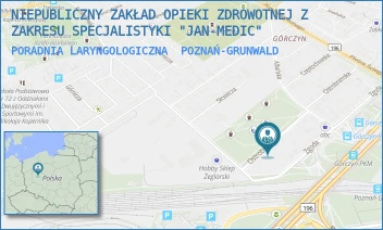 PORADNIA LARYNGOLOGICZNA - NIEPUBLICZNY ZAKŁAD OPIEKI ZDROWOTNEJ Z ZAKRESU SPECJALISTYKI "JAN-MEDIC" - OSTROBRAMSKA 37,  POZNAŃ-GRUNWALD
