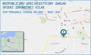 016 PORADNIA CHORÓB NACZYŃ - BUK - NIEPUBLICZNY SPECJALISTYCZNY ZAKŁAD OPIEKI ZDROWOTNEJ VILAX - PRZYKOP 10,  BUK
