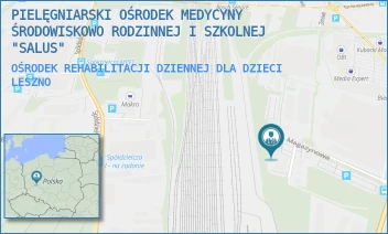 OŚRODEK REHABILITACJI DZIENNEJ DLA DZIECI - PIELĘGNIARSKI OŚRODEK MEDYCYNY ŚRODOWISKOWO RODZINNEJ I SZKOLNEJ "SALUS" - MAGAZYNOWA 4,  LESZNO
