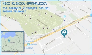 039 PORADNIA CHIRURGII OGÓLNEJ - NZOZ KLINIKA GRUNWALDZKA - ZĄBKOWICKA 4/6,  POZNAŃ-GRUNWALD