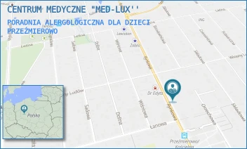 PORADNIA ALERGOLOGICZNA DLA DZIECI - "MED-LUX" SPÓŁKA Z OGRANICZONĄ ODPOWIEDZIALNOŚCIĄ - RYNKOWA 63,  PRZEŹMIEROWO