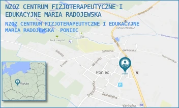 NZOZ CENTRUM FIZJOTERAPEUTYCZNE I EDUKACYJNE MARIA RADOJEWSKA - NZOZ CENTRUM FIZJOTERAPEUTYCZNE I EDUKACYJNE MARIA RADOJEWSKA - KOŚCIUSZKI 19,  PONIEC