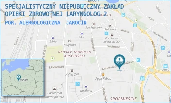 POR. ALERGOLOGICZNA - SPECJALISTYCZNY NIEPUBLICZNY ZAKŁAD OPIEKI ZDROWOTNEJ LARYNGOLOG 2 - GENERALA JÓZEFA HALLERA 9,  JAROCIN