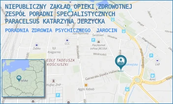 PORADNIA ZDROWIA PSYCHICZNEGO - NIEPUBLICZNY ZAKŁAD OPIEKI ZDROWOTNEJ ZESPÓŁ PORADNI SPECJALISTYCZNYCH PARACELSUS KATARZYNA JERZYCKA - ŚRÓDMIEJSKA 32,  JAROCIN