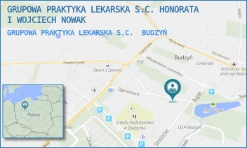 GRUPOWA PRAKTYKA LEKARSKA S.C. - GRUPOWA PRAKTYKA LEKARSKA S.C. HONORATA I WOJCIECH NOWAK - BUGAJE 4/A,  BUDZYŃ