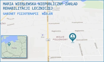 GABINET FIZJOTERAPII - MARIA WIERLEWSKA NIEPUBLICZNY ZAKŁAD REHABILITACJI LECZNICZEJ - STORCZYKOWA 1,  WIELEŃ