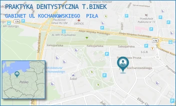 GABINET UL KOCHANOWSKIEGO - PRAKTYKA DENTYSTYCZNA T.BINEK - KOCHANOWSKIEGO 13/2,  PIŁA