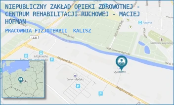 PRACOWNIA FIZJOTERPII - NIEPUBLICZNY ZAKŁAD OPIEKI ZDROWOTNEJ - CENTRUM REHABILITACJI RUCHOWEJ - MACIEJ HOFMAN - MAJKOWSKA 13A,  KALISZ